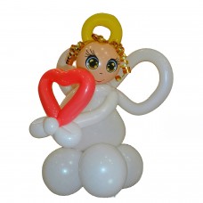 Янголятко з сердечком із кульок Янголятко з сердечком із кульок